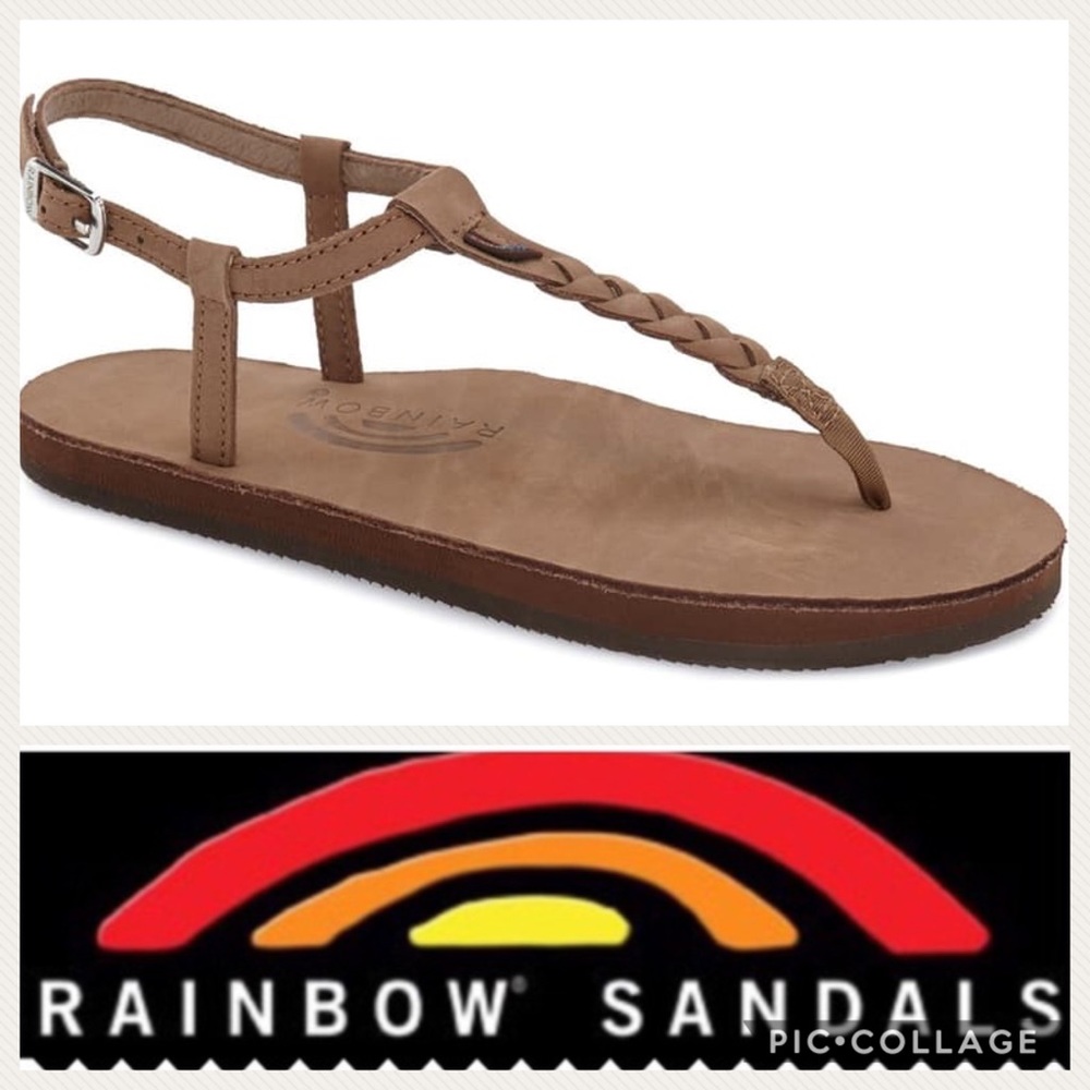 🌈KIDS! Rainbow T Street Leather Sandal {Expresso}